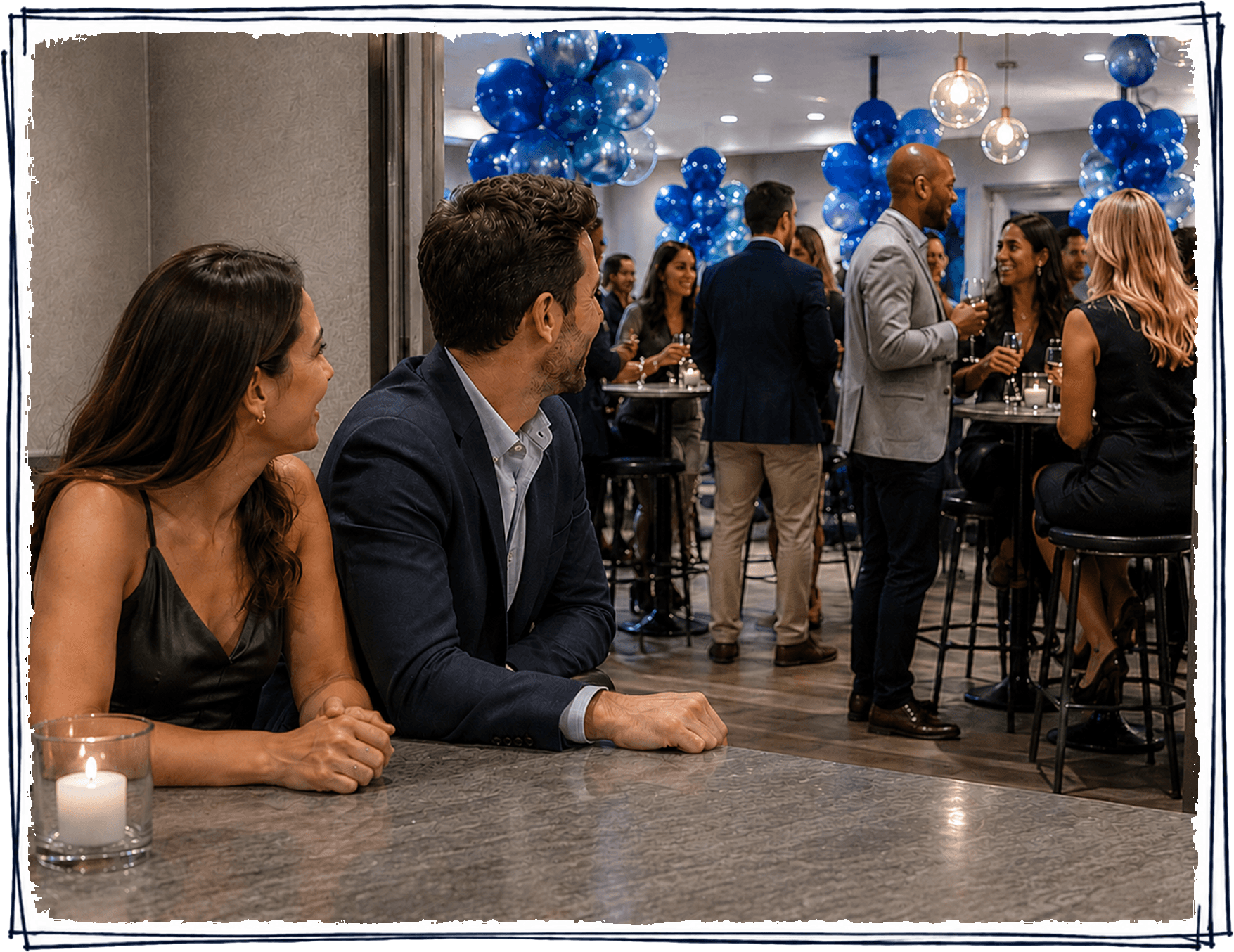 Restaurant event inquiry flow slide